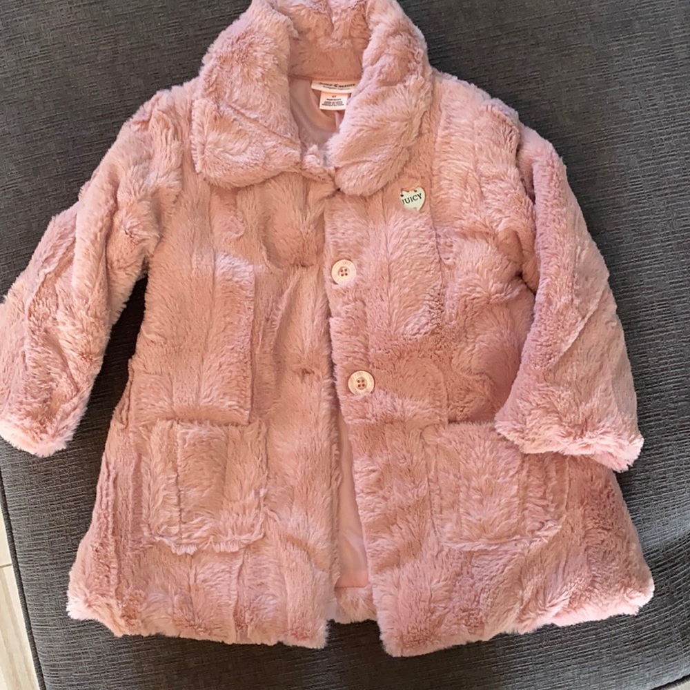 Juicy couture faux fur coat 3T
